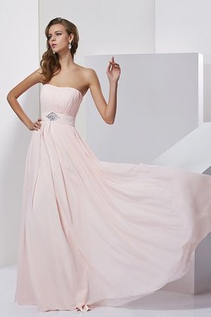 Prinzessin A-Linie trägerloser Ausschnitt Anständiges Abendkleid aus Chiffon - Bild 1