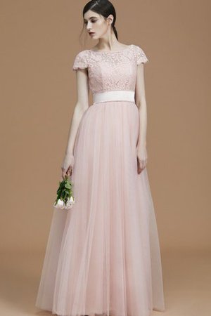 A Linie Prinzessin Normale Taille Brautjungfernkleid mit Schleife mit Gürtel - Bild 1