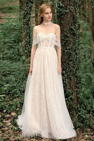 Halle Garten Charmant Glamouröses Brautkleid mit Knöpfen - Bild 1