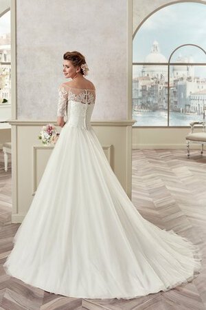 Modesto Vestido de Novia de Pura espalda de Hasta el suelo - Foto 2