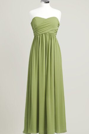 Robe demoiselle d'honneur plissé longue de col en cœur ruché - Photo 18