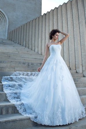 Robe de mariée luxueux longue decoration en fleur de mode de bal manche nulle - Photo 1