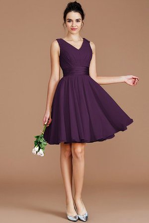 Robe demoiselle d'honneur ceinture ligne a avec ruban de princesse en chiffon - Photo 17