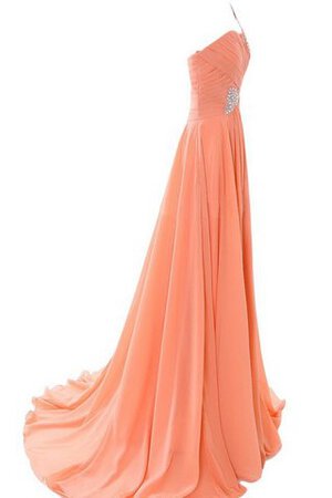 Robe demoiselle d'honneur eclaté plissage manche nulle a-ligne fermeutre eclair - Photo 3