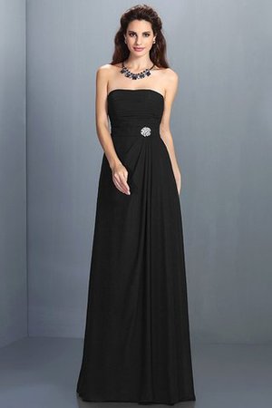 Robe demoiselle d'honneur a-ligne de princesse de bustier avec zip manche nulle - Photo 2