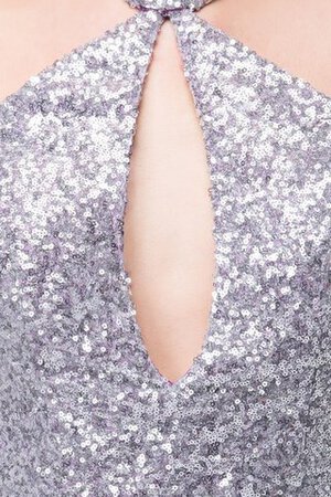 Ärmellos Schlüsselloch Rücken Paillettenbesetztes Meerjungfrau Abendkleid mit vorne Schlitz - Bild 5