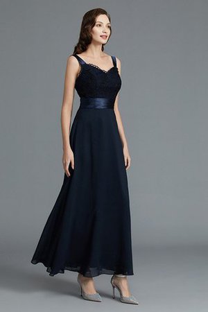 Ärmelloses Herz-Ausschnitt Normale Taille A-Linie Brautmutterkleid aus Chiffon - Bild 5
