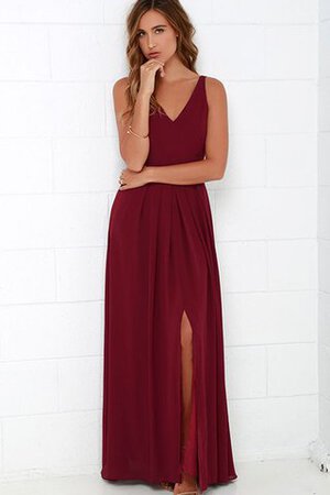 Ärmelloses einfaches langes Brautjungfernkleid aus Chiffon - Bild 6