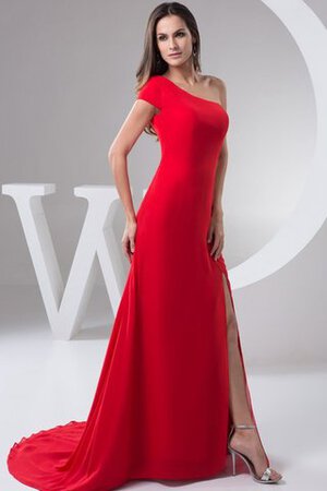 Vestido de Noche de Corte Recto de Un sólo hombro de Apertura Frontal - Foto 8