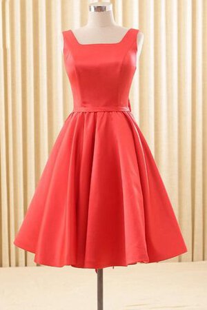A Linie rückenfreies Ärmelloses Satin natürliche Taile Abiballkleid mit Bordüre - Bild 1