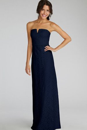 Robe demoiselle d'honneur moderne de col entaillé longueru au niveau de sol de bustier - Photo 10