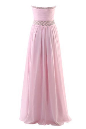 Chiffon Garten A-Linie Halle Dom Ballkleid mit Reißverschluss - Bild 5
