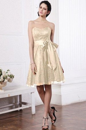Vestido de Dama de Honor de Corte princesa de Corte-A de Escote Corazón con Cintas - Foto 5