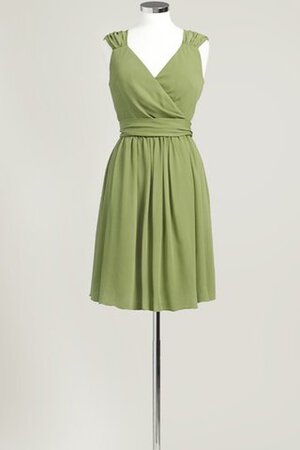 Robe demoiselle d'honneur bref v encolure avec sans manches ligne a - Photo 17