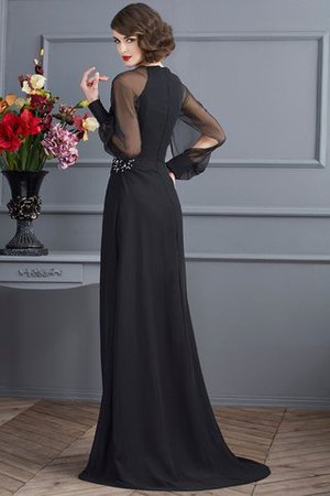 Perlenbesetztes Lange Ärmeln Schaufel-Ausschnitt Enganliegendes Normale Taille Abendkleid - Bild 2