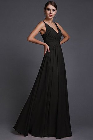 Normale Taille A Linie V-Ausschnitt Prinzessin Bodenlanges Brautjungfernkleid - Bild 10