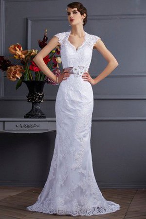 Sweep train Normale Taille Luxus Anständiges Brautkleid mit Applikation - Bild 1