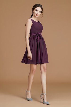 Vestido de Dama de Honor en Gasa de Corto de Barco de único - Foto 1