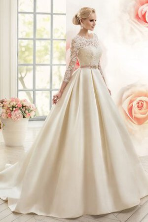 Abito da Sposa in Pizzo con Maniche Lunghe stravagante Profondo V-scollo Ball Gown in pizzo - Foto 1