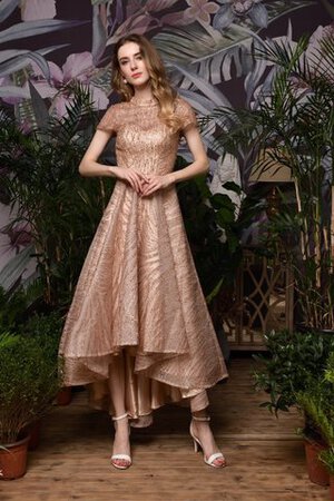 Auffällig A Linie Anständiges Stilvolles Cocktailkleid mit Gekappten Ärmeln - Bild 8