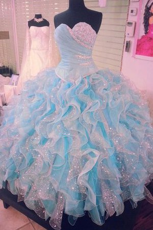 Duchesse-Linie A-Linie Quinceanera Kleid mit Bordüre mit Schmetterlingsknoten - Bild 1