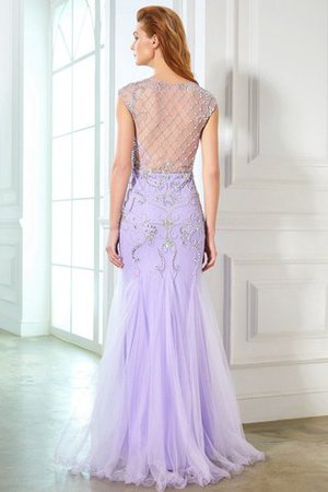 Meerjungfrau Stil Normale Taille Ärmelloses Bodenlanges Ballkleid mit Schaufel Ausschnitt - Bild 2