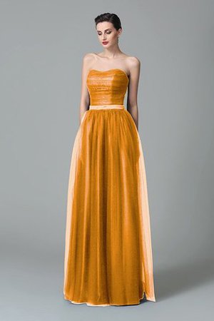 Ärmelloses Herz-Ausschnitt Prinzessin Reißverschluss Sittsames Brautjungfernkleid - Bild 20