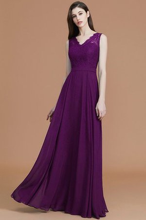 A Linie Prinzessin Normale Taille Ärmelloses Bodenlanges Brautjungfernkleid - Bild 19