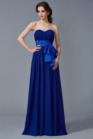 Robe de bal longue avec fronce avec sans manches a-ligne de col en cœur - Photo 1