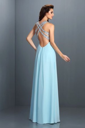 Robe de soirée longue naturel larges bretelles de princesse avec perle - Photo 2