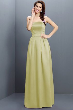 Satin Reißverschluss Enges Ärmelloses Sittsames Brautjungfernkleid - Bild 8