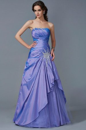 Robe de quinceanera de mode de bal de bustier en taffetas avec zip manche nulle - Photo 1