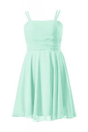 Chiffon Ärmellos A-Linie natürliche Taile kurzes Brautjungfernkleid - Bild 1