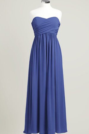 Robe demoiselle d'honneur plissé longue de col en cœur ruché - Photo 14