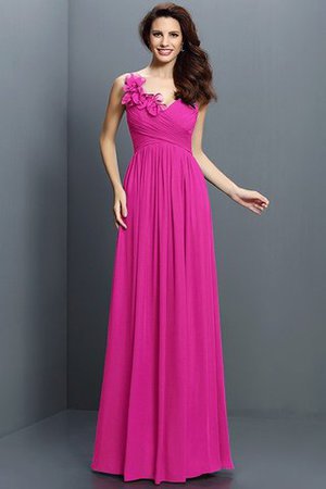 Robe demoiselle d'honneur plissage longue jusqu'au sol de col en v avec chiffon - Photo 11