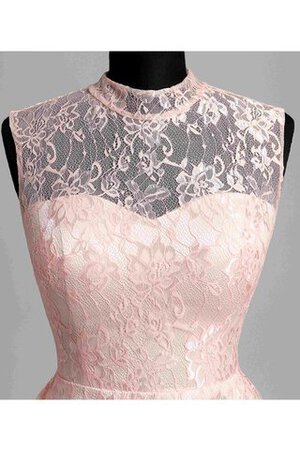 Ärmelloses Reißverschluss Spitze einfaches Ballkleid mit Schlüsselloch Rücken mit Bordüre - Bild 4
