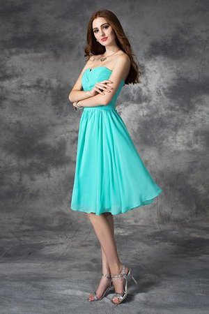 Normale Taille Chiffon A Linie Prinzessin Abiballkleid mit Herz-Ausschnitt - Bild 6