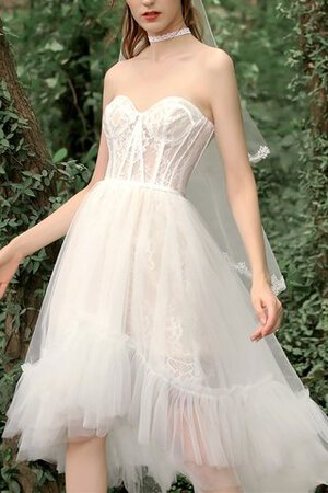 Abito da sposa appariscente in tulle particolare in pizzo sensuale senza maniche - Foto 4