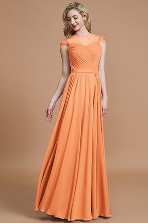 Vestido de Dama de Honor de Corte princesa de Corte-A en Gasa de Escote redondo - Foto 25