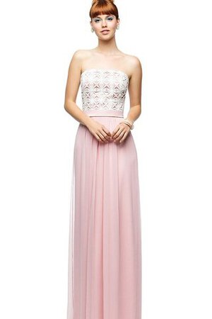 Robe demoiselle d'honneur longue luxueux de bustier avec décoration dentelle - Photo 1