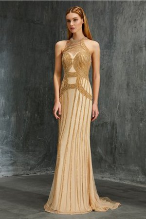 Vestido de Noche de Abalorio de Cremallera de Escote con cuello Alto de Largo - Foto 4