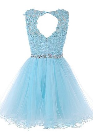 Robe de cocktail fermeutre eclair au niveau de genou textile en tulle onirique nature - Photo 2