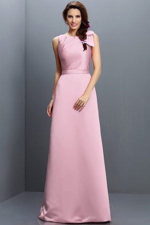 Robe demoiselle d'honneur longue en forme fermeutre eclair col en bateau en satin - Photo 22