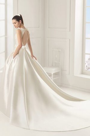 Schlüsselloch Rücken Gericht Schleppe Dom romantisches bodenlanges formelles Brautkleid - Bild 2