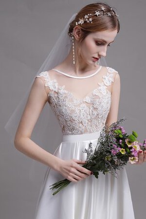 Robe de mariée junoesque de traîne courte avec sans manches romantique distinguee - Photo 5