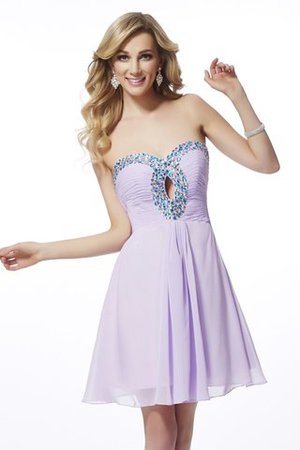 Abito Homecoming A-Line in Chiffon Principessa Cuore Cerniera - Foto 1