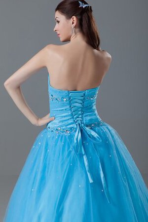 Abito Quinceanera decorato Cuore Ball Gown Allacciato con Increspato - Foto 6
