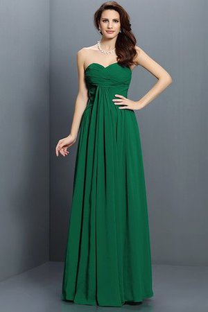 Herz-Ausschnitt Satin Ärmelloses Brautjungfernkleid mit Drapierung mit Plissierungen - Bild 9