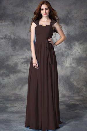Prinzessin Breiter Träger Normale Taille Reißverschluss Chiffon Brautjungfernkleid - Bild 7