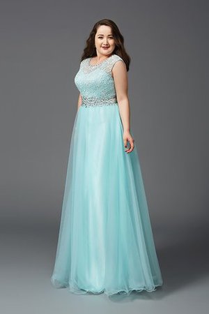 Reißverschluss A Linie Elastischer Gewebter Satin Prinzessin Ballkleid ohne Ärmeln - Bild 5